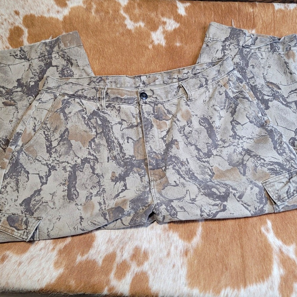 Wrangler Men's Camouflage Cargo Pants 40W 2XL Cotton Twill Gorpcore Utility